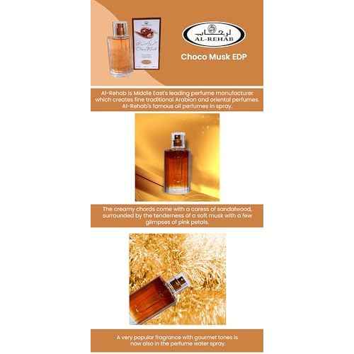 Al-Rehab Choco Musk Eau de Parfum Spray for Women, 1.65 oz/50 ml