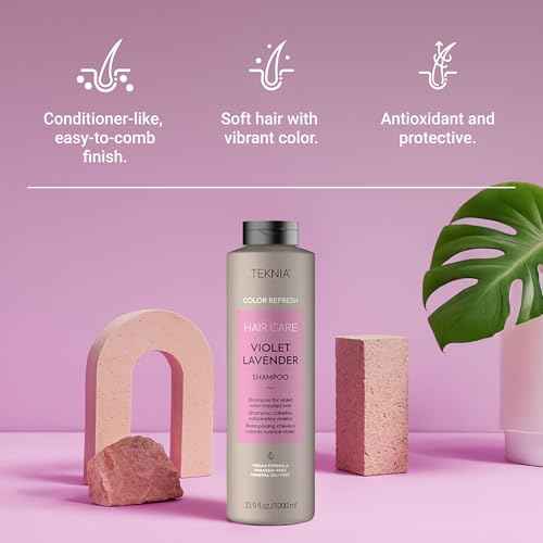 LAKM? Teknia Violet Lavender Color Refresh Shampoo, Color Depositing Shampoo for Purple Hair, 33.8 Fl Oz
