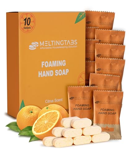 MELTINGTABS Foaming Hand Soap Tablets Refill - Citrus Scent, Concentrated Tablets for Foaming Soap