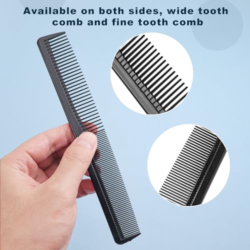 Disposable Combs in Bulk Individually Wrapped Widen and Fine Combs Straight Hair Combs for Women Men Long Handle Beauty Combs for Homeless, Hotel,Nursing Home (7in x 4in, Count, 100)