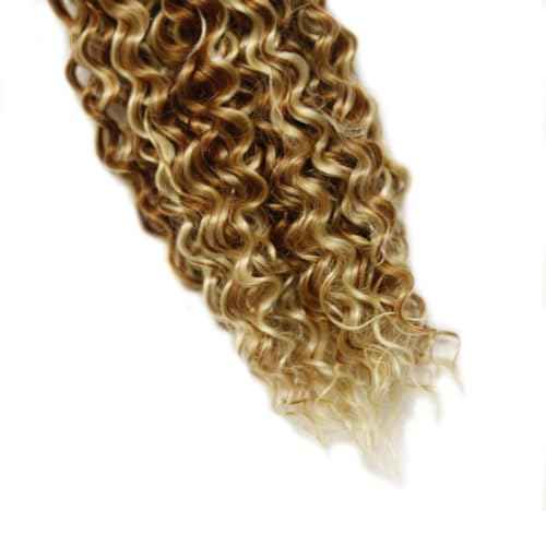 28 30 32 Inch P30/613 Human Hair Bundles Blonde Kinky Curly Human Hair Bundles Light Brown Bundles 613 Bundles Human Hair #30 Kinky Curly Bundles Hair Extensions