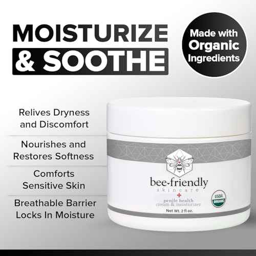 BeeFriendly Organic Penile Health Creme, USDA Certified Cream, Natural Moisturizer Aids With Dry, Chafed, Itchy, Irritated & Sensitive Male Skin 2 oz