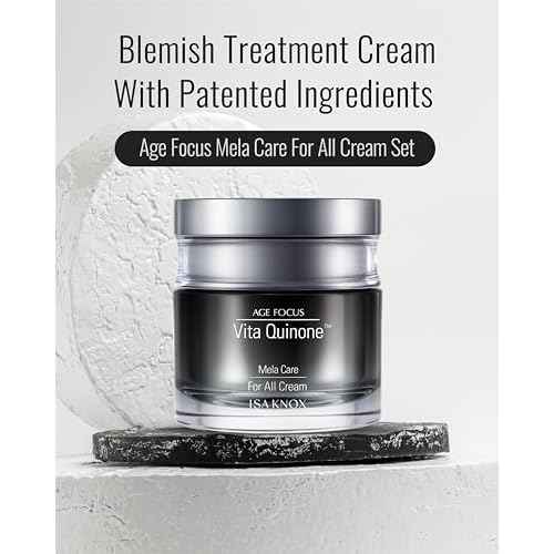ISA KNOX Age Focus Mela Care Cream Set (3.7fl oz) - Dark Spot Moisturizer by LG Beauty. Niacinamide, Collagen, Vitamin B12, Vitamin C Derivatives.