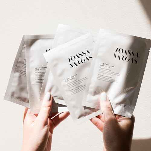Joanna Vargas Eden Instant Face Lift Facial Mask ? Hydrating Collagen Sheet Mask for Glowing Skin ? Firming Face Mask with Hyaluronic Acid ? Anti Aging Facial Mask for Women ? 5 sheets