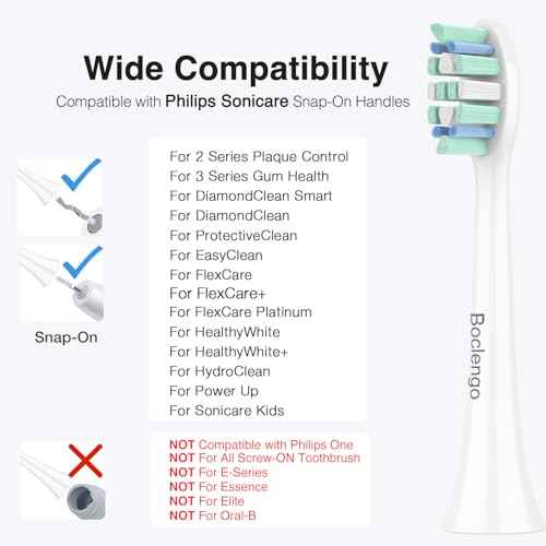 Toothbrush Heads for Philips Sonicare Replacement Heads G2,C1,4100,C2,Electric Replacement Brush Head Compatible with Phillips Sonicare Brush G2,C2,C1,for Philips Sonic Care Toothbrush,6 Pcs