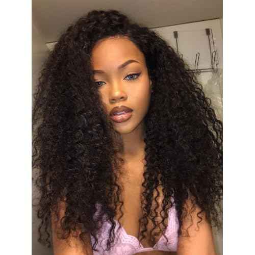 Half Wig Human Hair Water Wave Half Wig 3 In 1 Glueless Wigs Seamless Flip Over with Drawstring Curly Half Wig Human Hair for Women Invisible Hairline Wear Go Beginner Friendly Natural Black 22 Inch