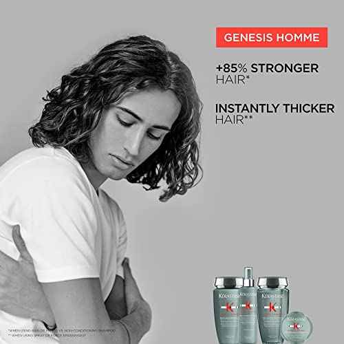 Kerastase Genesis Homme Spray De Force Thickening Hair Spray For Men - Strengthening & Volumizing, For Weakened Hair, 5.1 Fl Oz