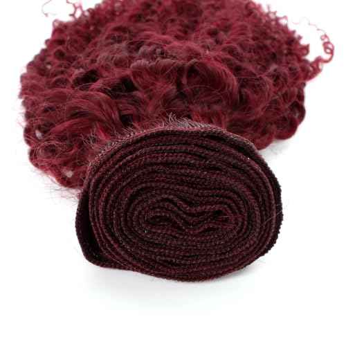 32 Inch Vinmdonm Burgundy Bundles Human Hair 99J Kinky Curly 1 Bundle Unprocessed Brazilian Virgin Hair Color Red Bundles