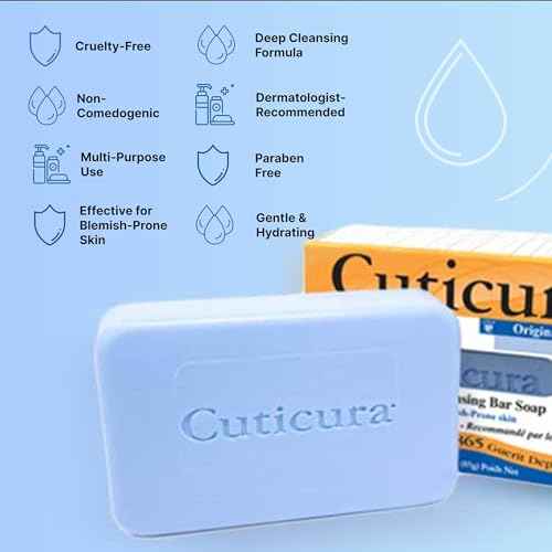 Cuticura Official Deep Cleansing Face and Body Soap - 5.25 oz (Pack of 3)