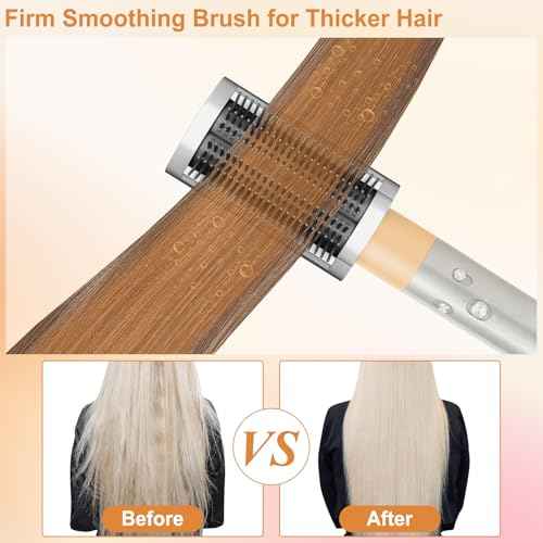 Firm Smoothing Brush for Dyson Airwrap, Hair Stying Drying Comb for Frizee-Prone Hair to Smoothing and Straight, Replacement Attachment for Part No.971892-08