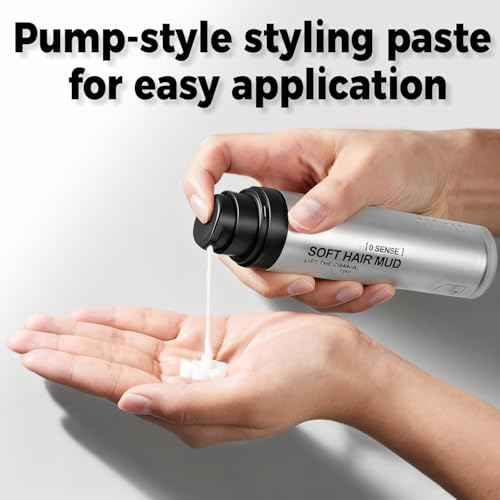 Pomade For Men, Fragrant Strong Hold Hair Clay, Natural Nourishing Hair Wax, Easy Wash Matte Hair Pomade For Men, Suitable For All Hairstyles (1.76 oz + 1.76 oz Replacement)