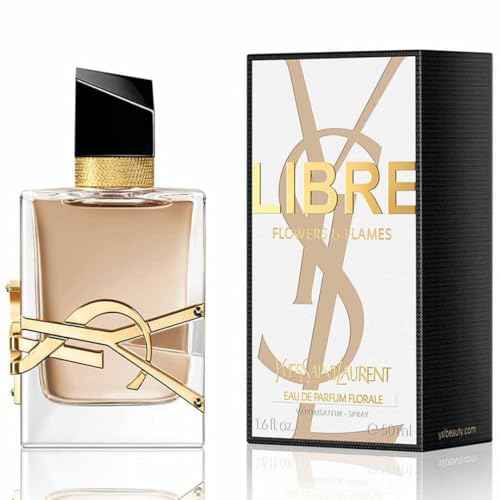 YVES SAINT LAURENT Libre Flowers & Flames Eau De Parfum Florale Spray for Women, 1.7 Ounce