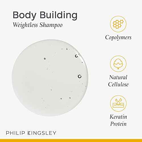 PHILIP KINGSLEY | Body Building Weightless Shampoo | Volumizing Shampoo for Fine, Limp, Flat, Flyaway Hair | Hydrates, Thickens, Lifts and Adds Volume and Shine | 33.8oz