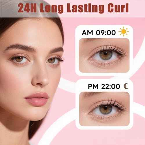 Heated Eyelash Curlers Electric Eyelash Curler with LED Display, 4 Temperature Modes Anti-Burn USB Rechargeable Natural Curling 24H Long Lasting for Women Makeup Tools Gifts H925