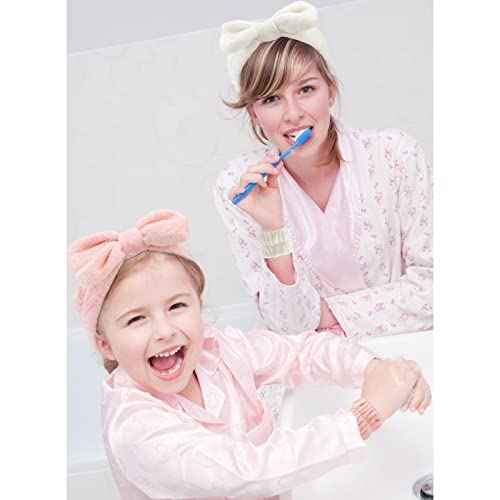 12PCS Microfiber Makeup Headbands and Wristbands Set for Women & Girls - Soft Elastic Bow Headbands with Highly Absorbent Wristbands for Face Washing, Shower, Skincare & Gifts