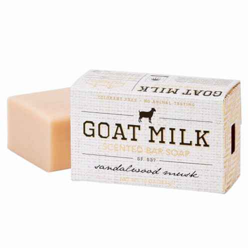 San Francisco Soap Company Goat Milk Bar Soap | SANDALWOOD MUSK | Dye-Free Bar Soap | Enriched with Nourishing Goat Milk | Unisex Fragrance | 10oz