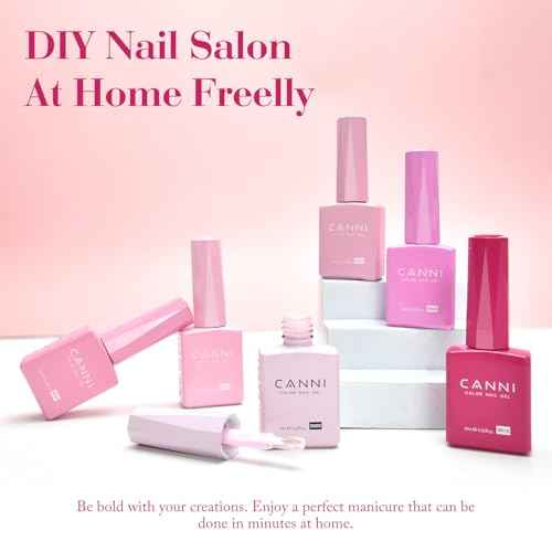 CANNI Pink Gel Nail Polish Set ? 6 Soft Rose & Light Pink Colors, 9ML Each, Soak-Off UV LED Gel for Nail Art Design, DIY or Salon Manicure for Women