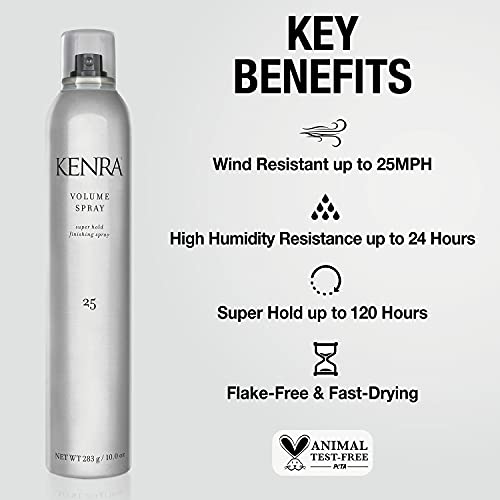 Volume Spray 25 | Super Hold Finishing & Styling Hairspray | Flake-free & Fast-drying | Wind & Humidity Resistance | All Hair Types