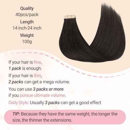 MAXITA Tape in Hair Extensions Human Hair Dark Brown 22 Inch 100g 40pcs Remy Human Hair Extensions Straight Seamless Tape in Skin Weft Extensions for Women