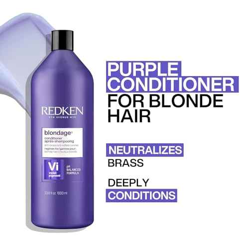 Redken Blondage Color Depositing Purple Conditioner For Blonde Hair - Tones & Moisturizes Brassy Hair
