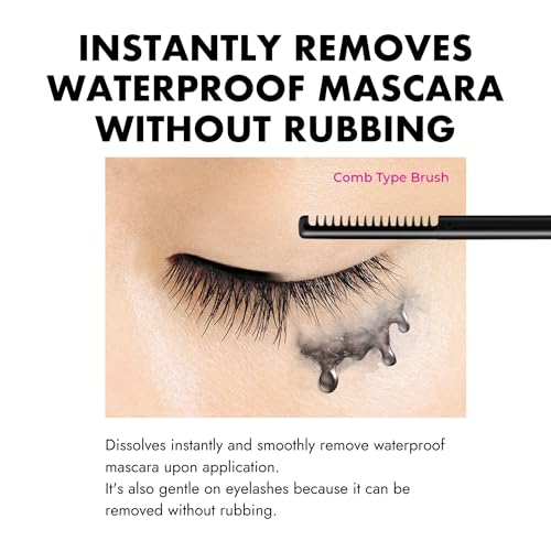 Heroine Make by KissMe Speedy Mascara Remover, Gentle Eye Makeup Remover for Waterproof Mascara, Fast-Acting & Non-Irritating Cleanser, Removes Stubborn Eye Makeup, From Japan