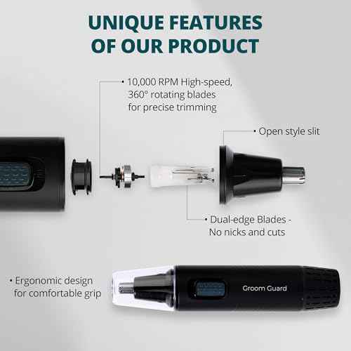 3-in-1 Nose Hair Trimmer for Men - 2025 Professional Painless USB Rechargeable, IPX6 Waterproof, Easy to Use