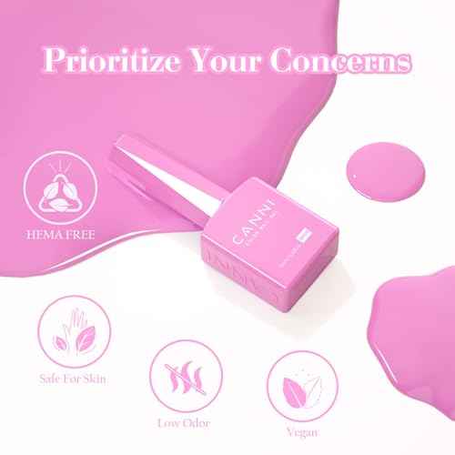 CANNI Pink Gel Nail Polish Set ? 6 Soft Rose & Light Pink Colors, 9ML Each, Soak-Off UV LED Gel for Nail Art Design, DIY or Salon Manicure for Women
