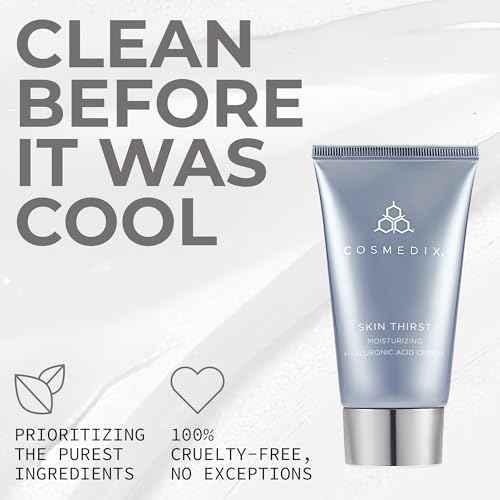 COSMEDIX Skin Thirst Hyaluronic Acid Moisturizer Face Cream - Hydrating Face Lotion & Make Up Primer for Pores, Wrinkles & Fine Lines - Daily Facial Skin Care for Softer, Smoother & Vibrant Skin
