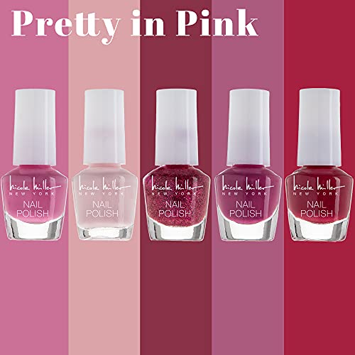 Nicole Miller Mini Nail Polish Set - 30 Mini Glossy and Trendy Nail Polish Colors, Fingernail and Toenail Polish for Women and Girls, Quick Dry Manicure