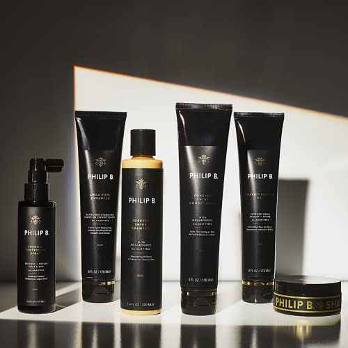 PHILIP B Forever Shine Shampoo, 7.4 fl. oz. (220 ml) - Volumizing Cleanser With Notes of Pure Oud Leaves Hair Smooth & Glossy, Reduces Frizz, For All Hair Types