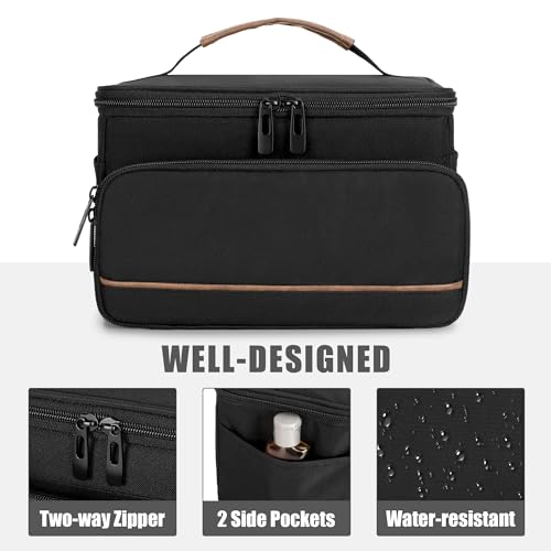 CURMIO Barber Bag for Hair Clippers, Men Trimmer Travel Case Compatible with Andis/Hatteker/Oster Hair Clipper and Hair Cutting Tools, Bag Only