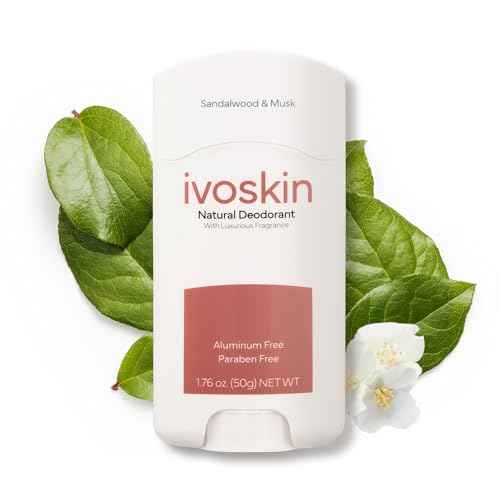 Aluminum-free Natural Deodorant | 72 Hour Odor Protection | for Women and Men, Non-Toxic | Sandalwood & Musk Scent (1.76 oz)