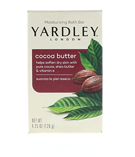 Yardley London Pure Cocoa Butter & Vitamin E Bar Soap, 4.25 Ounces /120 G (Pack of 10)