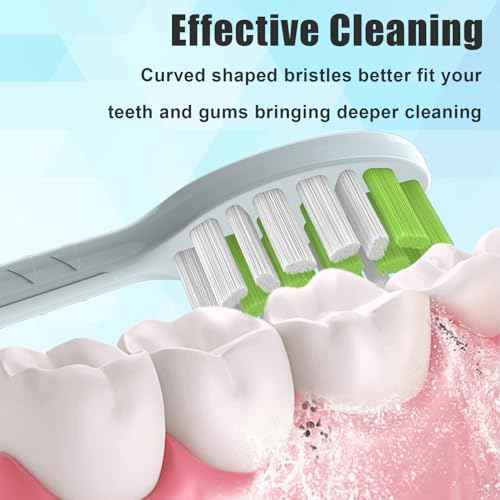 Replacement Toothbrush Heads for Philips One Series Sonicare Battery Toothbrush BH1022/07, 10 Count Replacement Toothbrush Heads with Cover Compatible with BH1022/07