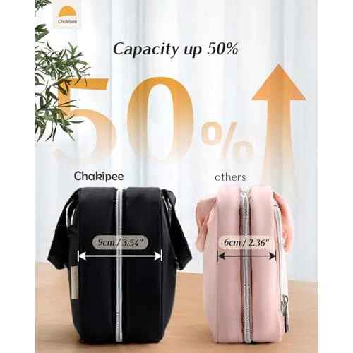 Travel Hanging Toiletry Bag for Women - Waterproof Cosmetic Organizer with Clear Window, Lightweight Bathroom Bags for Essentials, Makeup, Shampoo, Toiletries Black, Medium