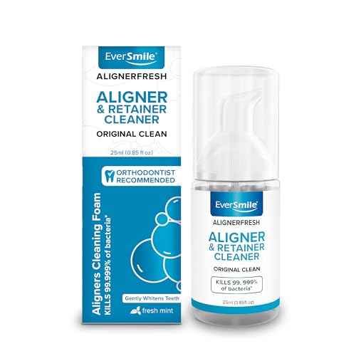 EverSmile AlignerFresh Original Clean Foam ? Cleaner Compatible w/Invisalign and All Clear Aligners & Retainers ? Eliminates Bacteria, Whitens Teeth, Fights Bad Breath ? 25ml (1 Pack)