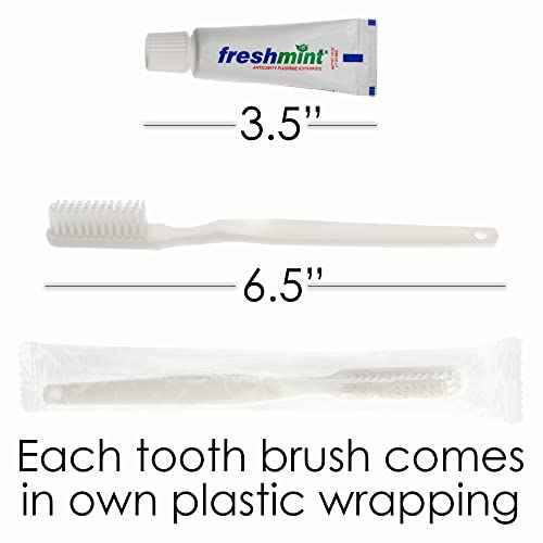 Moda West 24 Hygiene Kits - Bulk Case of Wholesale Basic Toiletry Kits for Men, Women, Travel, Charity 5 Pc Kit