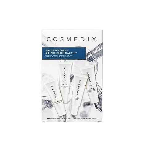 COSMEDIX Starter Kit | Four-Piece Travel Size Kit | Features Bestselling Skin Solutions | Includes Gentle Face Cleanser, Skin Treatment Serum, Exfoliator & Moisturizer, All Skin Types, Cruelty Free
