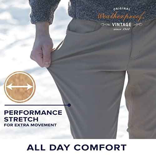 Weatherproof Vintage Hiking Pants - Men Straight Slim Fit Chino Mens Travel Pant, Lightweight Stretch Casual Pants for Men