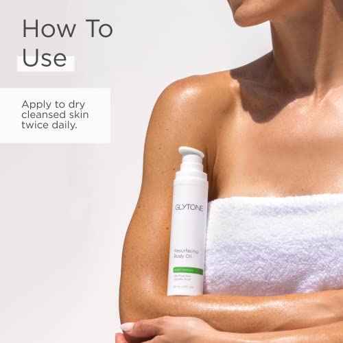 Glytone Resurfacing Body Oil? Nourishing & moisturizing anti aging Body Oil for dry Skin & Keratosis Pilaris ?5% Proactive Glycolic Acid After Shower oil for Body?Unscented, Non Toxic 4 Fl oz