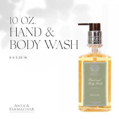 Antica Farmacista Hand & Body Wash - Luxury Nourishing Body Wash - Hydrating Hand Cleansing Wash - Bath & Body Gift - Fig Leaf, 10 fl oz