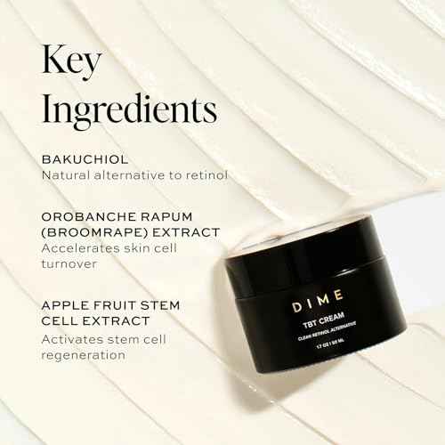 DIME Beauty TBT Cream, Anti-Aging Retinol Cream Alternative and Face Moisturizer with Bakuchiol, Lightweight Night Cream 1.7 oz / 50 ml