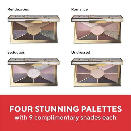Mirabella Eye Love You Neutral Shimmer Eyeshadow Palette - Makeup Palette w/Ultra Pigmented Pressed Powders, Creamy Matte & Shimmer Cool Toned Eyeshadow Palette - Seduction