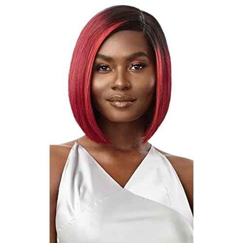 Outre Mytresses 100% Unprocessed Human Hair Custom Colored HD Lace Front Wig - LETISHA (Color:Natural Black)