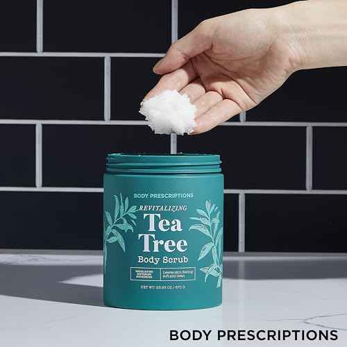Body Prescriptions Exfoliating Body Scrub ? Body Cleanser for Nourished, Ultra-Smooth Skin, Tea Tree