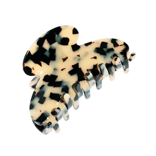 Ivory Hair Clip for Women, Medium Couture Claw Clip for Thick or Fine Hair, Slip-Free Strong Hold, Lightweight, Damage-Free French Design, Ivory Tokyo | France Luxe