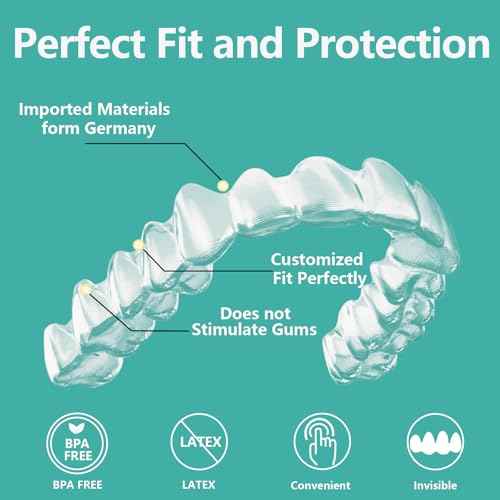 Custom Clear Retainers for Teeth, Retainer Kit for Teeth, Comfort Fit Dental Retainer for Adults & Kids, Prevent Teeth Shifting (Upper & Lower, Count, 2)