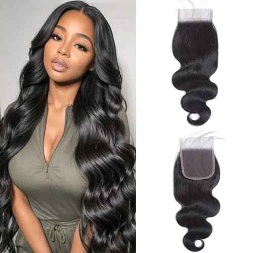 20 Inch Body Wave 5x5 HD Lace Closure Human Hair, Melt Swiss Lace with Baby Hair, Invisible Single Knot, Virgin Closure Only