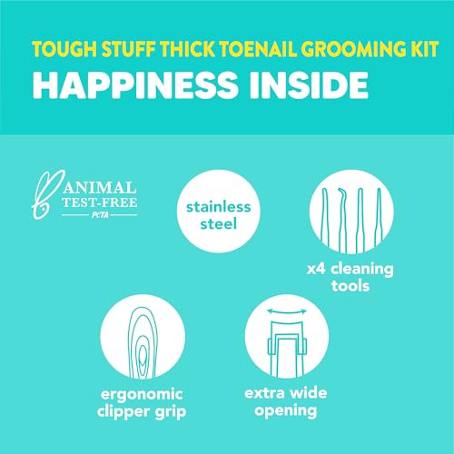 Onyx Professional 3 Piece Thick Toenail Grooming Kit - Includes Stainless Steel Toenail Clippers and 2 Tools for Smoothing, Shaping and Cleaning, Cut Through Thick Toenails, Healthy Feet