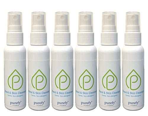 PUREFY Hand and Skin Cleanser (50ml, 6pk) - Hypoallergenic, Antimicrobial, Hypochlorous Technology, Great for Sensitive Skin; Promotes Natural Defense Against Eczema, Dermatitis, Acne.